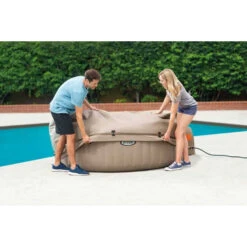 Couverture Thermique Pour Spa Gonflable Intex Pure Spa Rond 4 Places -Equipements De Piscine 28523 couverture spa ecoenergetique intex 4