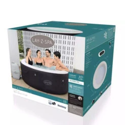 Spa Gonflable Bestway Lay-Z Spa MIAMI AirJet 4 Places -Equipements De Piscine 60001 spa gonflable bestway lay z spa miami packaging