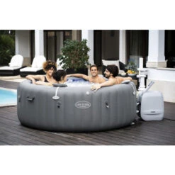 Spa Gonflable Bestway Lay-Z Spa SANTORINI HydroJet Pro 7 Places 22 Spa Gonflable Bestway Lay-Z Spa SANTORINI HydroJet Pro 7 Places -Equipements De Piscine 60075 spa gonflable bestway lay z spa santorini ambiance