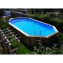 Piscine En Bois Octogonale Ubbink Océa 8,60 X 4,70 X 1,30 M - Liner Bleu -Equipements De Piscine 7504509 piscine bois octogonale ubbink ocea 470 860 bleu