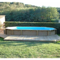 Piscine En Bois Octogonale Ubbink Océa 8,60 X 4,70 X 1,30 M - Liner Bleu -Equipements De Piscine 7504509 piscine bois octogonale ubbink ocea 470 860 bleu ambiance