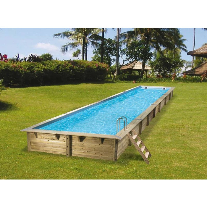 Piscine En Bois Rectangulaire Ubbink Linéa 15,50 X 3,50 X 1,55 M - Liner Beige 5 Piscine En Bois Rectangulaire Ubbink Linéa 15,50 X 3,50 X 1,55 M - Liner Beige – Image 3