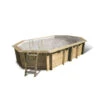 Piscine En Bois Octogonale Ubbink Océa 6,10 X 4,00 X 1,30 M - Liner Gris -Equipements De Piscine 7504744 bis