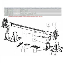 Support Pour Enrouleur De Bâche Ubbink Luxe Réf 7514022 -Equipements De Piscine 7534079 support enrouleur bache ubbink luxe 7514022 schema