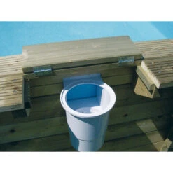Piscine En Bois Hexagonale Ubbink Azura 4,10 X 1,20 M - Liner Bleu + Bâche à Bulles -Equipements De Piscine azura 410 11 min