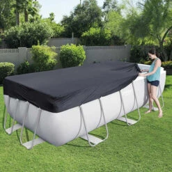 Bâche De Protection Bestway Rectangulaire Pour Piscine 4,04 Et 4,12 X 2,01 M -Equipements De Piscine bache 4 saisons piscine power frame bestway rectangulaire 404 x 201 2