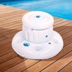 Bar Gonflable Netspa Pour Spa Et Piscine -Equipements De Piscine bar gonflable flottant 5 verres pour spa