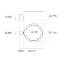 Spa Semi-rigide Bestway Lay-Z Spa TORONTO AirJet Plus 7 Places -Equipements De Piscine dimensions spa toronto