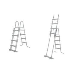 Piscine En Acier Bestway Hydrium Effet Bois Ø 5,50 X H 1,30 M -Equipements De Piscine echelle de securite