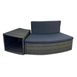 Entourage Rotin Pour Spa Bestway Lay-Z-Spa Ø 200 Cm - Gris Anthracite -Equipements De Piscine habillage de spa rond bestway 4 pieces 17424 11941750 31631766 1140x1140 2