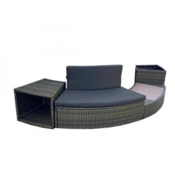Entourage Rotin Pour Spa Bestway Lay-Z-Spa Ø 200 Cm - Gris Anthracite -Equipements De Piscine habillage de spa rond bestway 4 pieces 17424 11941750 31631770 1140x1140