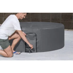 Couverture Thermique Pour Spa Rond Bestway Ø 180 X H 66 Cm -Equipements De Piscine housse thermique ronde energysense 180 m x 66 cm pour spa gonflable lay z spa 4