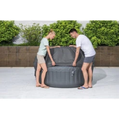 Couverture Thermique Pour Spa Rond Bestway Ø 180 X H 66 Cm -Equipements De Piscine housse thermique ronde energysense 180 m x 66 cm pour spa gonflable lay z spa 5