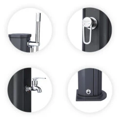 Douche Solaire Jolly Go 20L-Anthracite -Equipements De Piscine jolly go points forts zoom total