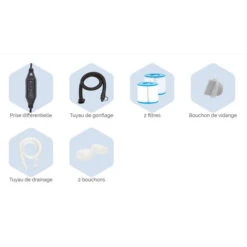 Spa Portable Netspa Vita 4 Personnes Avec Mobilier -Equipements De Piscine kit accessoires 1