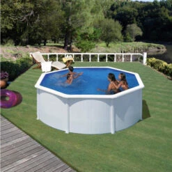 GRE Piscine Ronde Acier Gré Fidji - 3 X 1,22 M -Equipements De Piscine kit300eco piscine ronde acier gre fidji 300 120 ambiance