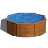 GRE Piscine Ronde Acier Gré Pacific Imitation Bois - 3,50 X 1,20 M -Equipements De Piscine kit350w piscine ronde acier gre pacific imitation bois 350 120