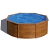 GRE Piscine Ronde Acier Gré Sicilia Imitation Bois - Ø 3,50 X 1,20 M -Equipements De Piscine kitpr353w piscine ronde acier gre sicilia imitation bois 350 120