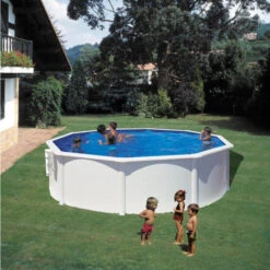 GRE Piscine Ronde Acier Gré Bora Bora - 4,60 X 1,20 M -Equipements De Piscine kitpr453 piscine ronde acier gre bora bora 460 120 ambiance