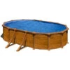 GRE Piscine Ovale Acier Gré Sicilia Imitation Bois - 5 X 3 X 1,20 M -Equipements De Piscine kitprov503w piscine ovale acier gre sicilia imitation bois 500 300 120 1