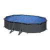 GRE Piscine Ovale Acier Gré Gris Anthracite - 5 X 3 X 1,30 M -Equipements De Piscine kitprov508gy 2 piscine gre ovale h132 1