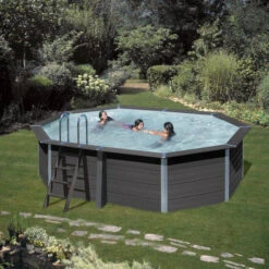 GRE Piscine Ovale Composite Gré - 5,24 X 3,86 X 1,24 M -Equipements De Piscine kpcov52 piscine ovale composite gre ambiance 3