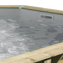 Piscine En Bois Octogonale Ubbink Océa 8,60 X 4,70 X 1,30 M - Liner Gris -Equipements De Piscine liner gris ubink oc a 580 4