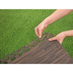 Tapis Effet Bois Pour Spa Et Piscine Bestway 3m² - 12 Dalles -Equipements De Piscine lot de 12 dalles de protection de sol en mousse 5080 x 5080 cm effet bois pour piscine et spa bestway 4