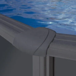 GRE Piscine Ovale Acier Gré Gris Anthracite - 7,30 X 3,75 X 1,20 M -Equipements De Piscine margelles piscine gre anthracite 2