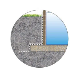 Nappe Drainante En Polyéthylène Ubbink 1,5 X 20 M Pour Piscine En Bois -Equipements De Piscine nappe excroissance polyethylene piscine paroi ubbink schema 1