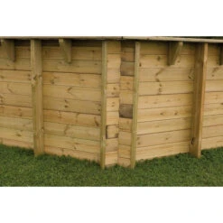 Piscine En Bois Hexagonale Ubbink Azura 4,10 X 1,20 M - Liner Bleu + Bâche à Bulles -Equipements De Piscine paroi renforc e reduit min