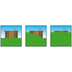 Piscine En Bois Rectangulaire Ubbink Linéa 8,00 X 5,00 X 1,40 M - Liner Beige -Equipements De Piscine picto coupe 1