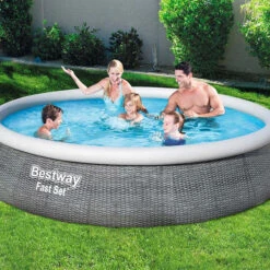 Piscine Autoportée Bestway Fast Set Aspect Rotin 3,96 X 0,84 M -Equipements De Piscine piscine autoportee bestway fast set rotin 396 x 84 cm 2