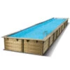 Piscine En Bois Rectangulaire Ubbink Linéa 15,50 X 3,50 X 1,55 M - Liner Bleu -Equipements De Piscine piscine bois linea 350 x 1550 h 155 cm liner bleu 1