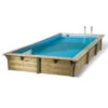 Piscine En Bois Rectangulaire Ubbink Linéa 6,50 X 3,50 X 1,40 M - Liner Bleu -Equipements De Piscine piscine bois linea 350 x 650 h 140 cm liner bleu 1