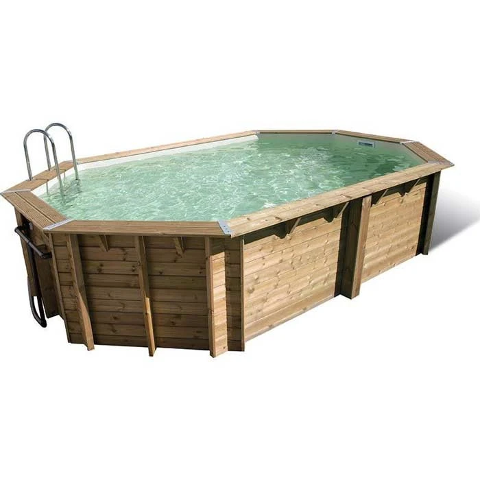 Piscine En Bois Octogonale Ubbink Océa 5,50 X 3,55 X 1,20 M - Liner Beige 3 Piscine En Bois Octogonale Ubbink Océa 5,50 X 3,55 X 1,20 M - Liner Beige