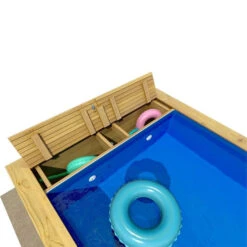 Piscine Pool'n Box Junior Procopi En Bois 3,7 X 2,4 M - Coffre Et Filtration Intégrés -Equipements De Piscine piscine bois pool n box junior 2 min