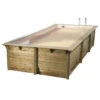 Piscine En Bois Rectangulaire Ubbink Sunwater 5,55 X 3,00 X 1,40 M - Liner Beige -Equipements De Piscine piscine bois rectangulaire ubbink sunwater 300 555 beige