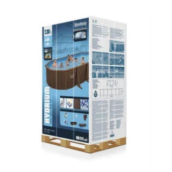 Piscine En Acier Bestway Hydrium Effet Bois - 7,30 X 3,60 X 1,30 M -Equipements De Piscine piscine hors sol acier ovale 730 m x 360 m x 130 m hydrium carton