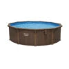 Piscine En Acier Bestway Hydrium Effet Bois Ø 4,90 X H 1,30 M -Equipements De Piscine piscine hors sol acier ronde 488 x 130 m hydrium fond blanc
