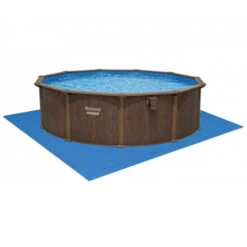 Piscine En Acier Bestway Hydrium Effet Bois Ø 4,90 X H 1,30 M -Equipements De Piscine piscine hors sol acier ronde 488 x 130 m hydrium 4