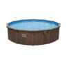 Piscine En Acier Bestway Hydrium Effet Bois Ø 5,50 X H 1,30 M -Equipements De Piscine piscine hors sol acier ronde 549 x 130 m hydrium fond blanc