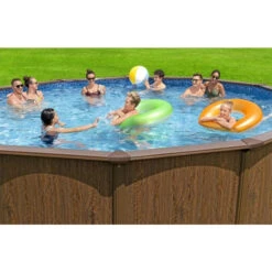 Piscine En Acier Bestway Hydrium Effet Bois Ø 5,50 X H 1,30 M -Equipements De Piscine piscine hors sol acier ronde 549 x 130 m hydrium 3