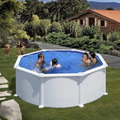 GRE Piscine Ronde Acier Gré Atlantis - Ø 3,50 X 1,30 M -Equipements De Piscine piscine ronde acier gre atlantis 2 min