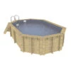 Piscine En Bois Octogonale Ubbink Azura 4,90 X 3,55 X 1,30 M - Liner Bleu -Equipements De Piscine piscine ubbink azura 490 355 130 bleu