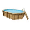 Piscine En Bois Octogonale Ubbink Azura 6,10 X 4 X 1,20 M - Liner Bleu -Equipements De Piscine piscine ubbink azura 610 400 120 bleu