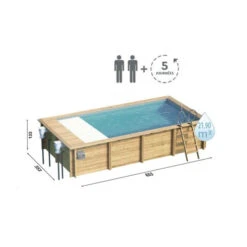 Piscine Urbaine XL Procopi En Bois 6,5 X 3,5 M - Couverture Automatique -Equipements De Piscine piscine urbaine xl dimensions