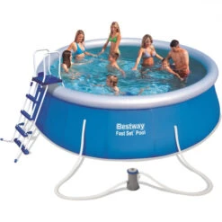 Piscine Autoportée Ronde Bestway Fast Set 4,57 X 1,22 -Equipements De Piscine piscine fast set bestway studio 1 57289 1