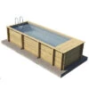 Piscine Pool'n Box Procopi En Bois 5 X 2 M - Coffre Et Filtration Intégrés -Equipements De Piscine piscine pool n box fond blanc