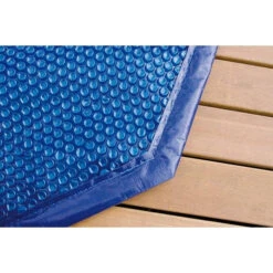 Piscine En Bois Hexagonale Ubbink Azura 4,10 X 1,20 M - Liner Bleu + Bâche à Bulles -Equipements De Piscine reduit b che bulles 2 min 1 min